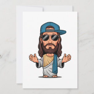 Jesus cartoon swag holiday card