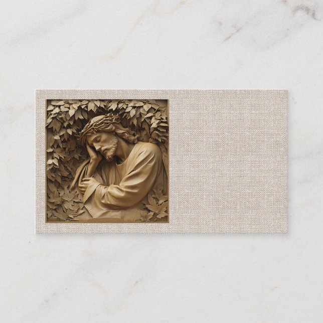 Jesus Carving Business Cards (Front)