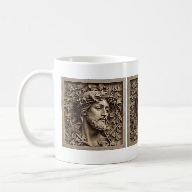 Jesus Carving Mug (Left)