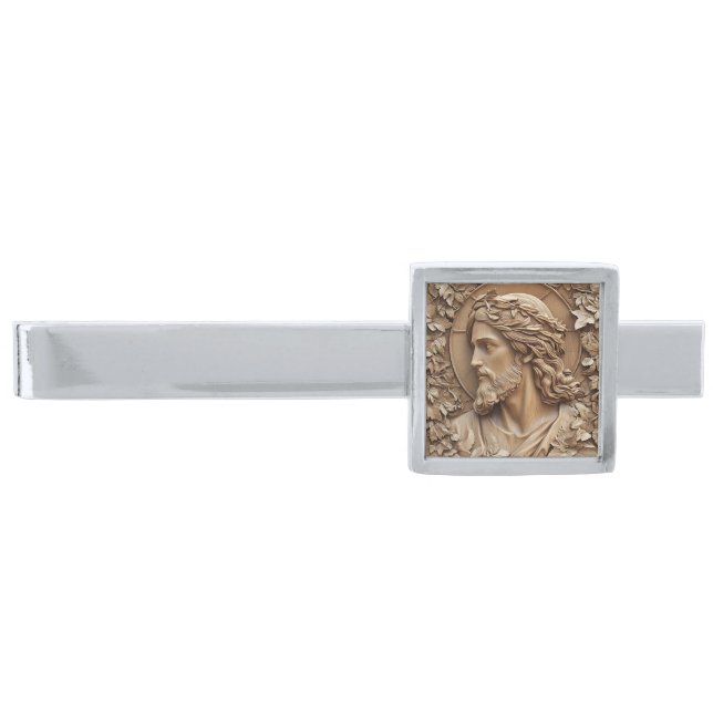 Jesus Carving Tie Bar (Front)