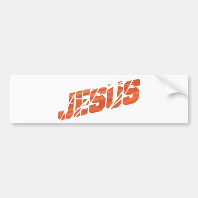 Jesus cassé Orange. Bumper Sticker (Front)