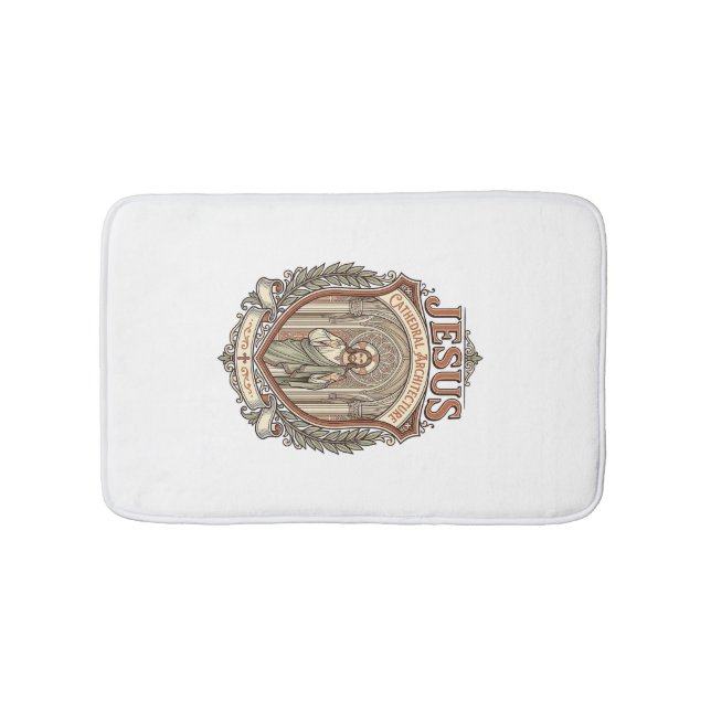 Jesus Cathedral Architecture Jesus Cathedral Archi Bath Mat (Front)