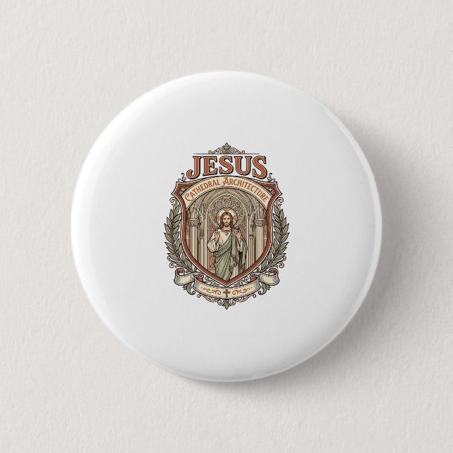 Jesus Cathedral Architecture Jesus Cathedral Archi Button (Front)