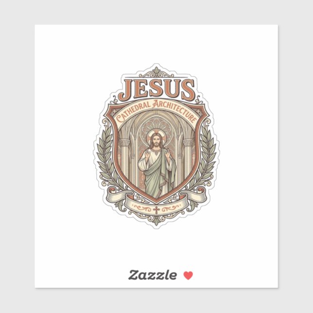 Jesus Cathedral Architecture Jesus Cathedral Archi Sticker (Sheet)