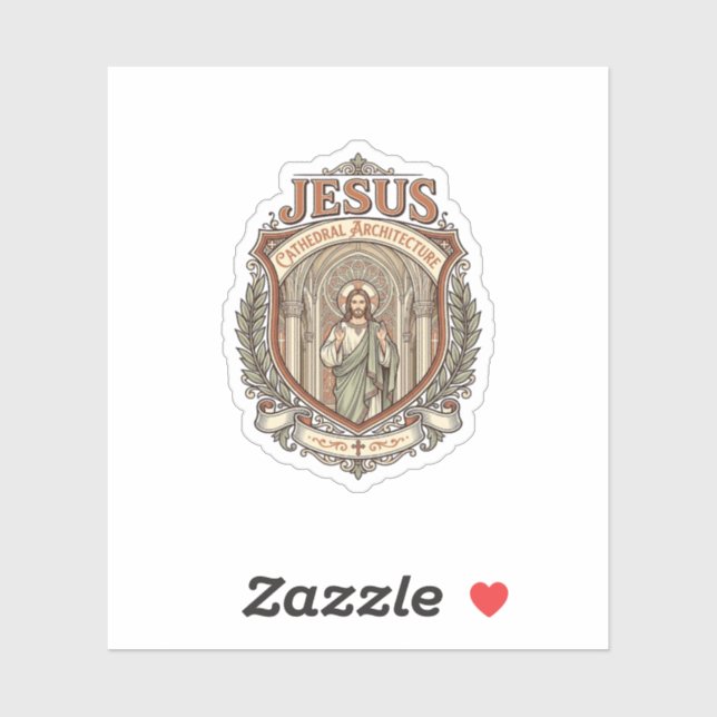 Jesus Cathedral Architecture Jesus Cathedral Archi Sticker (Sheet)