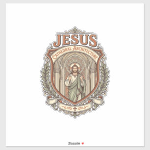 Jesus Cathedral Architecture Jesus Cathedral Archi Sticker