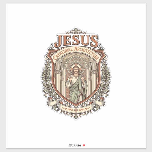 Jesus Cathedral Architecture Jesus Cathedral Archi Sticker (Sheet)