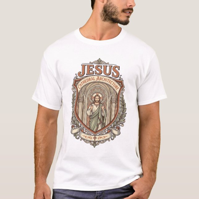 Jesus Cathedral Architecture Jesus Cathedral Archi T-Shirt (Front)