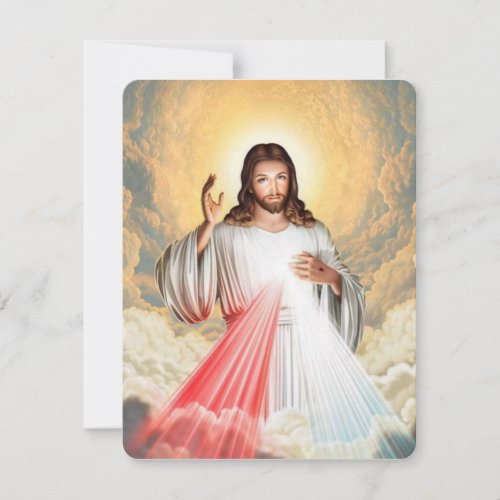 Jesus Catholic Funeral Memorial Holy Card 1