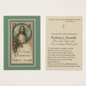 Jesus Catholic Funeral Sympathy Prayer Holy Card (Front & Back)