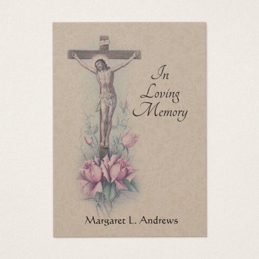 Jesus Catholic Funeral Sympathy Prayer Holy Card (Front)