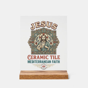 Jesus Ceramic Tile Mediterranean Faith Jesus Ceram Acrylic Sign