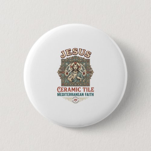 Jesus Ceramic Tile Mediterranean Faith Jesus Ceram Button