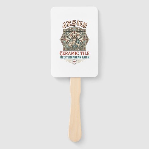 Jesus Ceramic Tile Mediterranean Faith Jesus Ceram Hand Fan