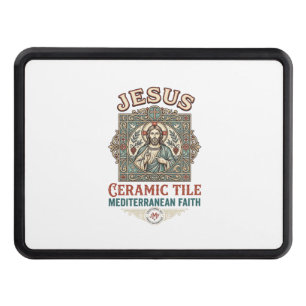 Jesus Ceramic Tile Mediterranean Faith Jesus Ceram Hitch Cover