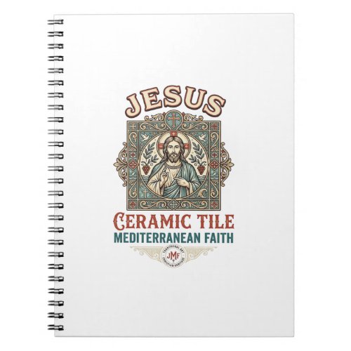 Jesus Ceramic Tile Mediterranean Faith Jesus Ceram Notebook