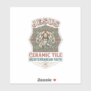 Jesus Ceramic Tile Mediterranean Faith Jesus Ceram Sticker