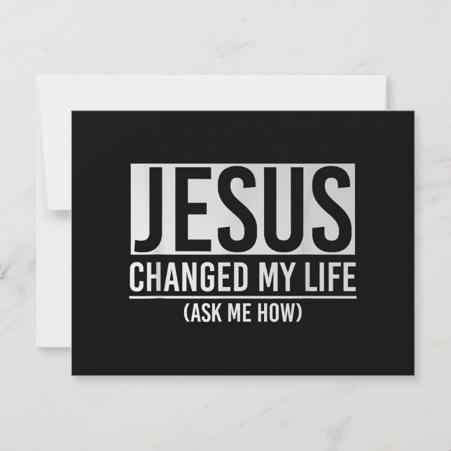 Jesus Changed My Life Ask Me How Jesus Save The Date (Front)