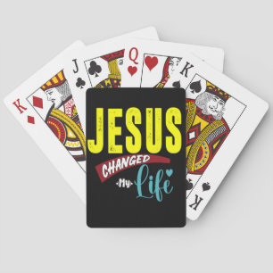 JESUS CHANGED MY LIFE POKER CARDS