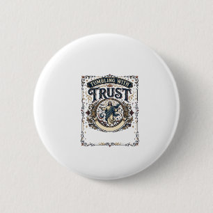 Jesus Cheer Gymnastics Graphic Tee Christian Art_1 Button