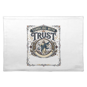 Jesus Cheer Gymnastics Graphic Tee Christian Art_1 Cloth Placemat