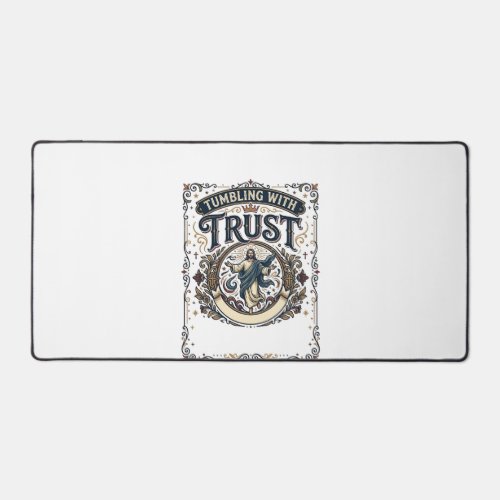Jesus Cheer Gymnastics Graphic Tee Christian Art_1 Desk Mat