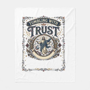 Jesus Cheer Gymnastics Graphic Tee Christian Art_1 Fleece Blanket