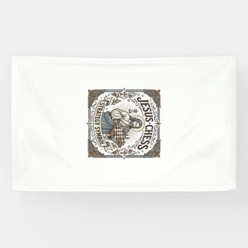 Jesus Chess Strategy Symbol Jesus Chess Strategy C Banner