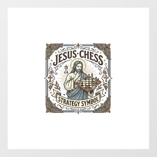 Jesus Chess Strategy Symbol Jesus Chess Strategy C Floor Decals