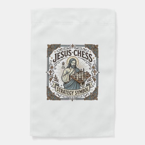Jesus Chess Strategy Symbol Jesus Chess Strategy C Garden Flag