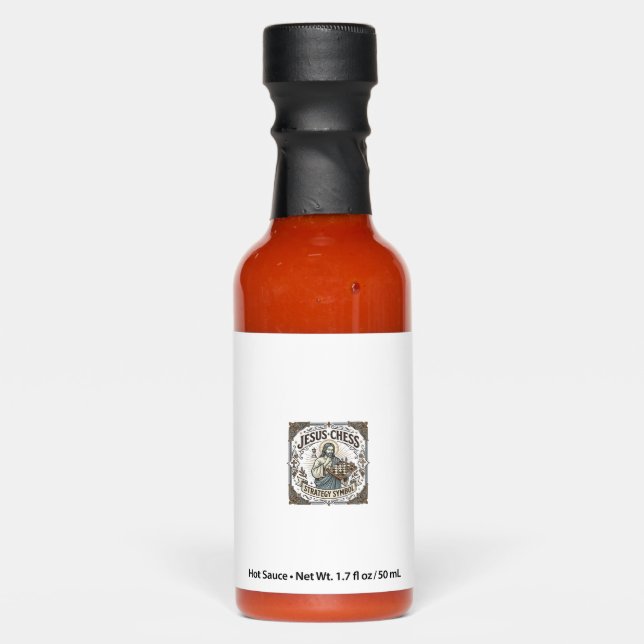 Jesus Chess Strategy Symbol Jesus Chess Strategy C Hot Sauces (Front)