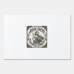 Jesus Chess Strategy Symbol Jesus Chess Strategy C Sign