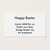 Jesus child Easter card (Back)