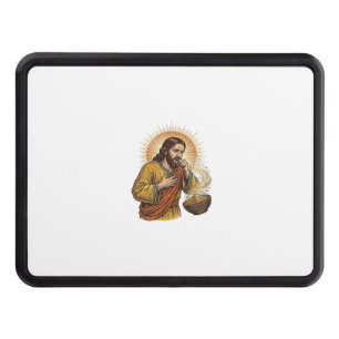 Jesus Choking Dry Tortilla Chip Crumb Food Humor_1 Hitch Cover