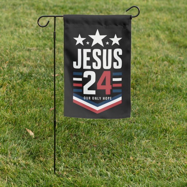 Jesus Christ 2024 President USA Election Political Garden Flag (In SItu)