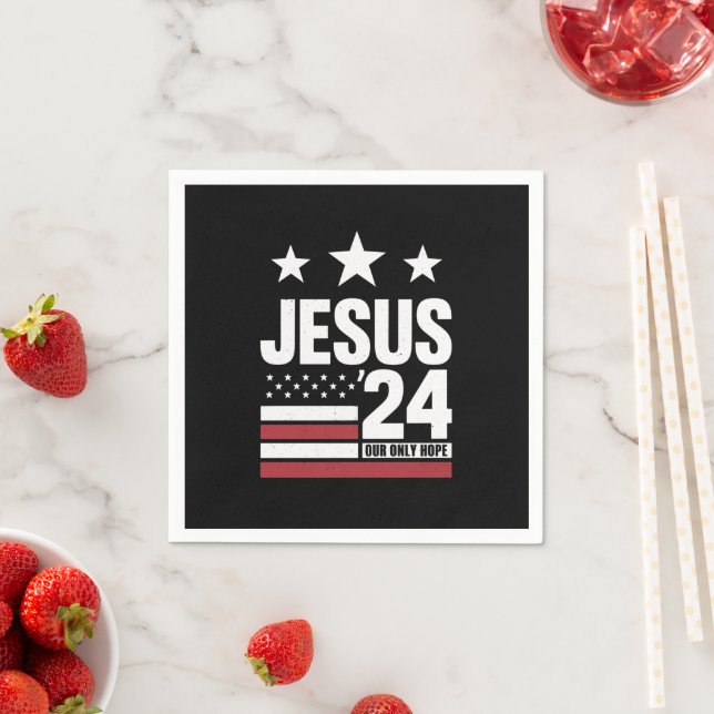 Jesus Christ 2024 President USA Election Political Napkins (Insitu)
