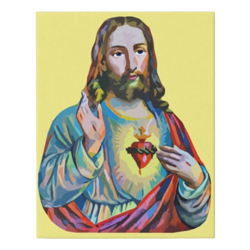 Jesus Christ abstract original Religious art Faux Canvas Print