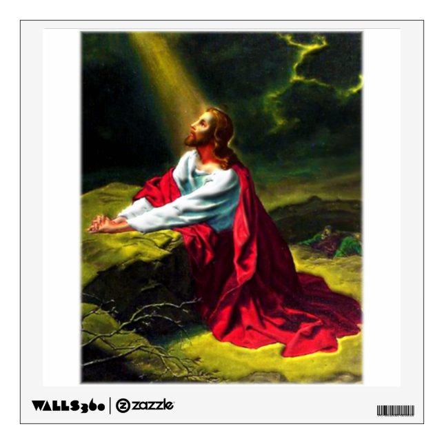 Jesus Christ Agony in the Garden of Gethsemane Wall Sticker (Front)