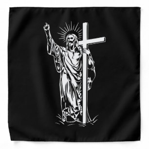 Jesus Christ and a cross Bandana