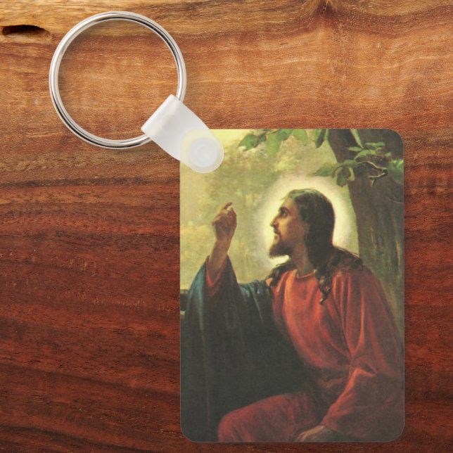 Jesus Christ and the Good Samaritan at the Well Keychain (Front)