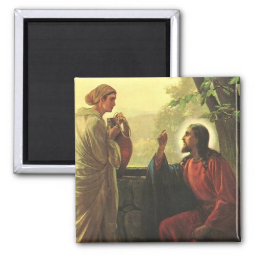 Jesus Christ and the Good Samaritan at the Well Magnet