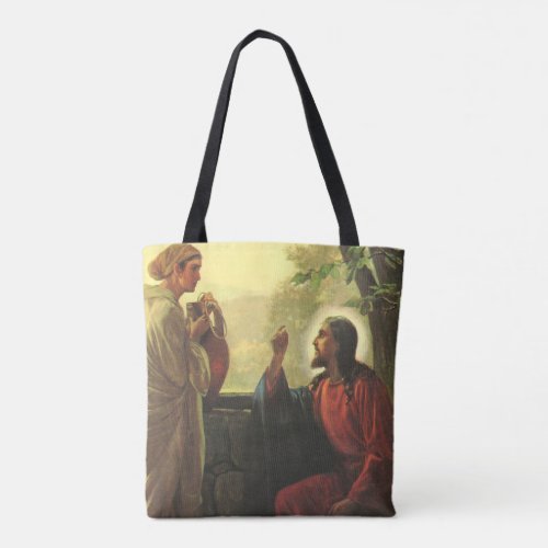 Jesus Christ and the Good Samaritan at the Well Tote Bag