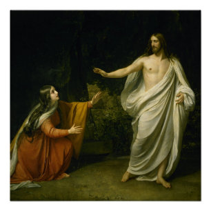 Jesus Christ Appearance bible Magdalene Resurrecti Poster