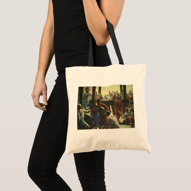 Jesus Christ at Wedding of Cana, Water into Wine Tote Bag (Front (Product))