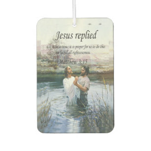 Jesus Christ Baptism by John image two Air Freshener