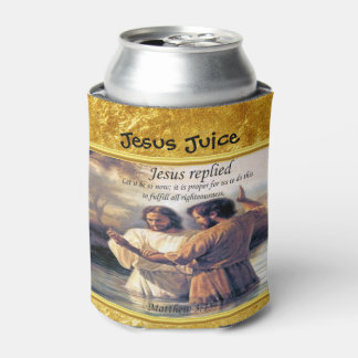 Jesus Christ Baptism image one Can Cooler