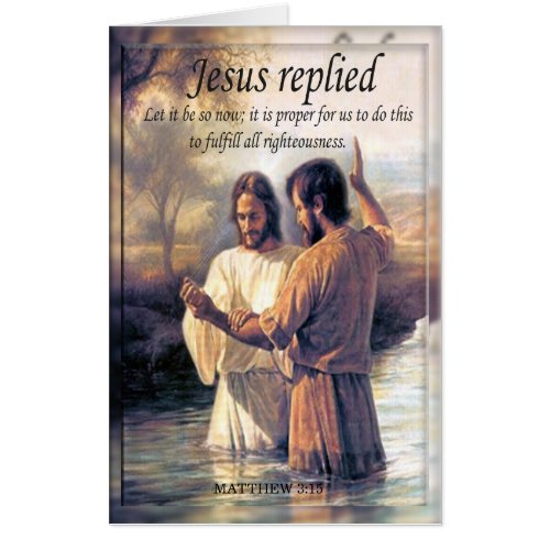 Jesus Christ Baptism image one Card