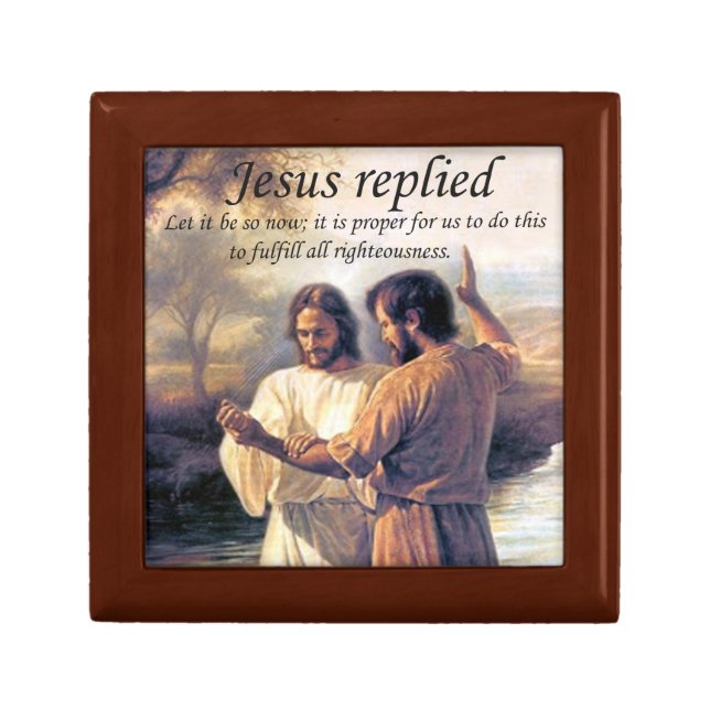 Jesus Christ Baptism image one Gift Box (Front)