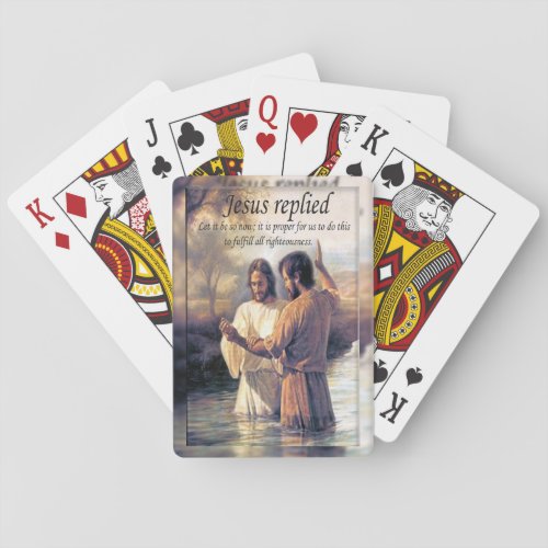 Jesus Christ Baptism image one Playing Cards