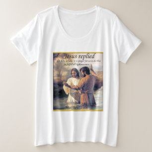 Jesus Christ Baptism image one Plus Size T-Shirt